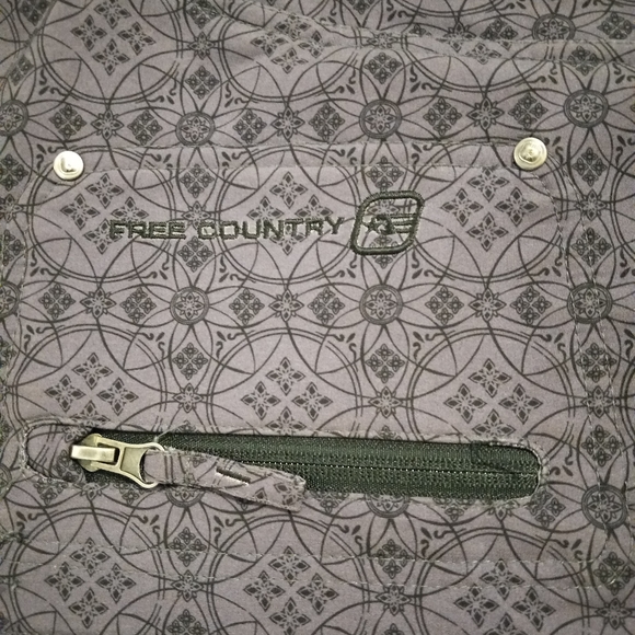 Authentic Lifestyle Free Country Raincoat size L Grey Mandala - Picture 3 of 5